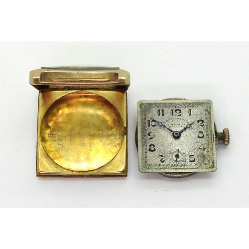 2919 - A GOLDSMITHS & SILVERSMITHS WATCHwith a 9ct gold case, Birmingham hallmarks for 1933 case made b... 