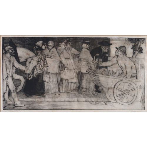 3048 - WILLIAM STRANG RA RPE (SCOTTISH 1859-1921)THE PROCESSION Etching with drypoint, signed and insc... 