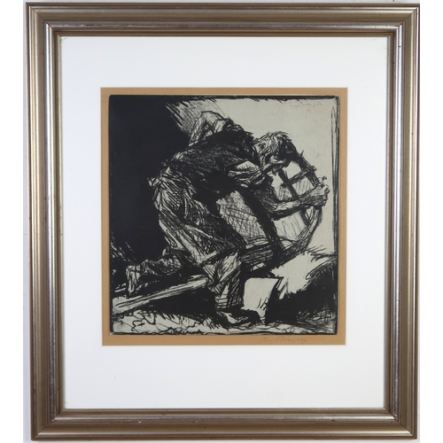 3049 - SIR FRANK BRANGWYN RA (BRITISH 1867-1956)WORKING MANLithograph, signed twice in pencil, 35.5 x 34cm ... 