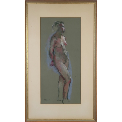 3052 - WILLIAM ARMOUR RSA RSW (SCOTTISH 1903-1979)FIGURE VIPencil and pastel on green paper, signed lower l... 