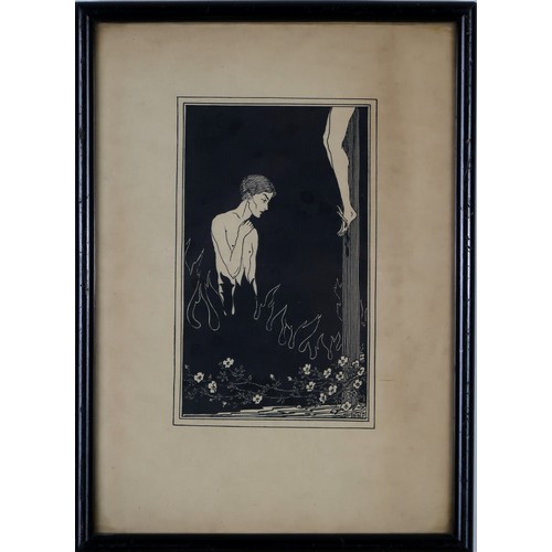 3057 - WILLIAM WATSON PEPLOE (SCOTTISH 1869-1933)FIGURE IN FLAMES BY THE CROSSLithograph, 14.5 x 8.5cm (5.7... 