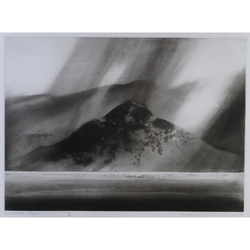 3064 - NORMAN ACKROYD CBE RA (BRITISH B.1938)HOLY ISLAND - ARRANEtching, signed, inscribed with title, date... 