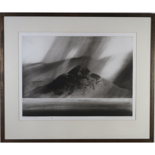 3064 - NORMAN ACKROYD CBE RA (BRITISH B.1938)HOLY ISLAND - ARRANEtching, signed, inscribed with title, date... 