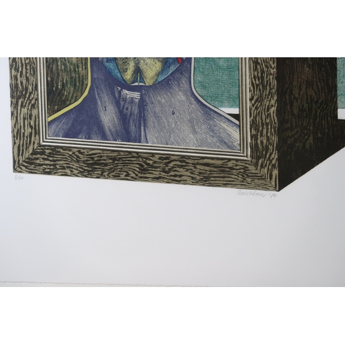 3072 - MICHAEL ROSCHLAU (GERMAN B.1942)SURREAL TRIPTYCH (1984)Mixed media prints (x3), signed in pencil, ed... 