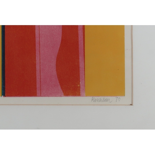 3075 - MICHAEL ROSCHLAU (GERMAN B.1942)PLATFORM IILithograph, signed in pencil, dated (19)70, ed. 12, 74.5 ... 