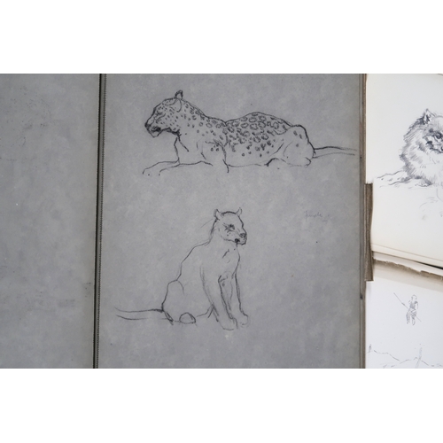 3078 - JOHN MURRAY THOMSON RSA (SCOTTISH 1885-1974)A QUANTITY OF SKETCHBOOKS, mostly animals/birds/landscap... 