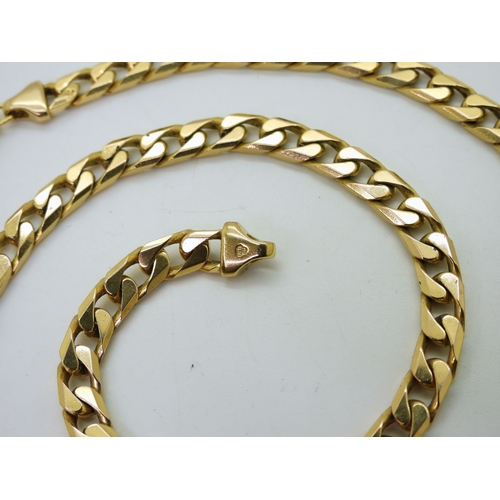 2843 - A 9CT CURB LINK NECKLACEsolid construction, width of the chain 5.6mm, length 52cm, weight 55.7gms... 