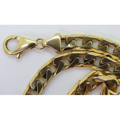 2843 - A 9CT CURB LINK NECKLACEsolid construction, width of the chain 5.6mm, length 52cm, weight 55.7gms... 