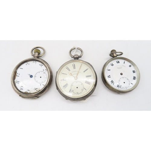 364 - A collection of silver including a 'The Farrington' pocket watch, by Robert John Pike, Chester,... 