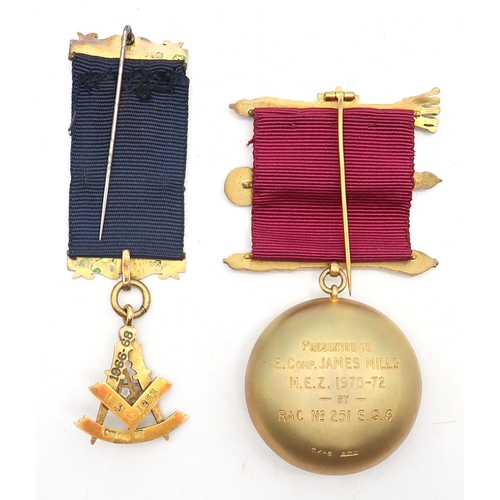 471 - A 9ct gold Masonic jewel for the No. 331 St. Peters Lodge Galston, weighing approx. 12g inclusive of... 