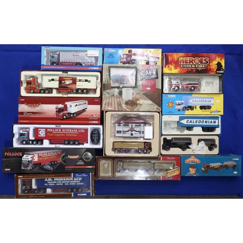 480 - A collection of boxed Corgi haulage lorries, to inlude the Dibnah's Choice, Cafe Connection, Haulier... 