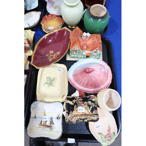 241 - A collection of decorative ceramics including Maling, Carlton Ware, Clarice Cliff etc