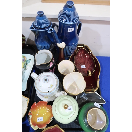 241 - A collection of decorative ceramics including Maling, Carlton Ware, Clarice Cliff etc