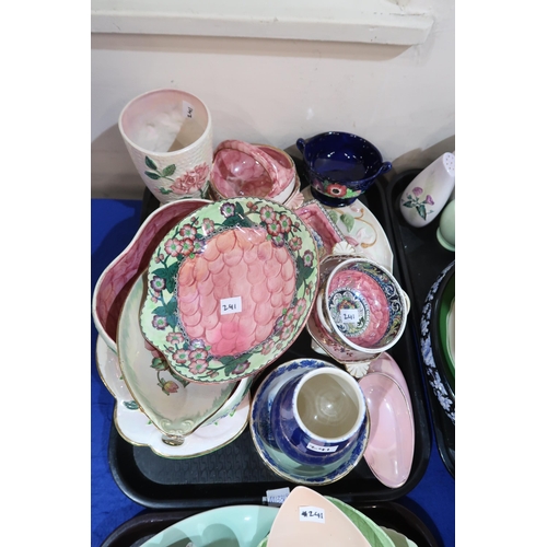 241 - A collection of decorative ceramics including Maling, Carlton Ware, Clarice Cliff etc