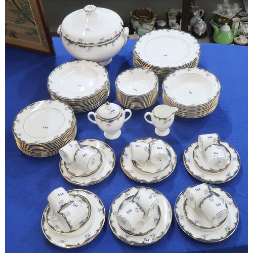 266 - A Wedgwood Chartley pattern dinner service for twelve comprising plates, bowls, coffee cups and sauc... 