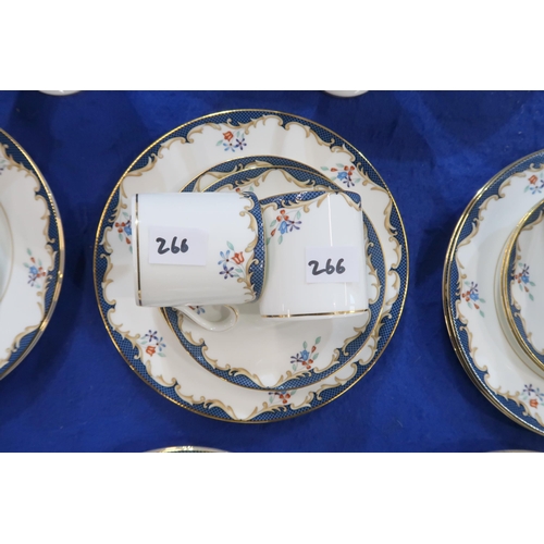 266 - A Wedgwood Chartley pattern dinner service for twelve comprising plates, bowls, coffee cups and sauc... 