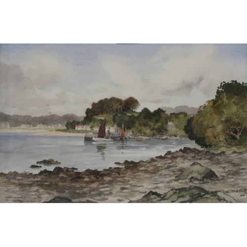 856 - JOHN COCHRAN (SCOTTISH 20th CENTURY) ABERDOUR Watercolour, signed lower right, 25 x 35cm&n... 