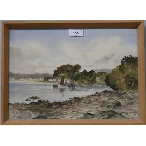 856 - JOHN COCHRAN (SCOTTISH 20th CENTURY) ABERDOUR Watercolour, signed lower right, 25 x 35cm&n... 