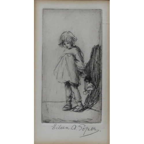 860 - EILEEN ALICE SOPER (ENGLISH 1905-1990) FIRST RECITATION Etching, signed lower centre, 8 x ... 