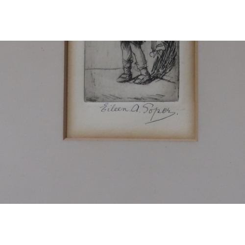 860 - EILEEN ALICE SOPER (ENGLISH 1905-1990) FIRST RECITATION Etching, signed lower centre, 8 x ... 