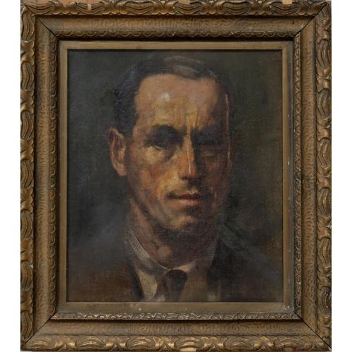 862 - 20th CENTURY SELF-PORTRAIT Oil on canvas, signed lower right 'T. Lindsay', 34 x 29cm... 