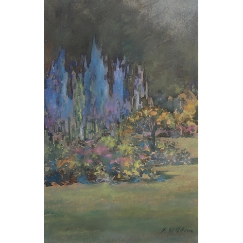 863 - PATRICK WILLIAM ADAM ARSA RSA (SCOTTISH 1854-1929) GARDEN IN BLOOM Watercolour, signed low... 