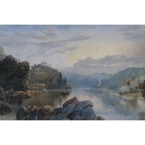 866 - JOHN BLAIR (SCOTTISH 1850-1934) LAKESCAPE Watercolour, signed lower left, dated 1870, 37 x... 