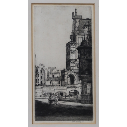 875 - TOM MAXWELL (SCOTTISH 1874-1937) ST. ENOCH'S SQUARE Etching, signed lower right, 23 x 12cm... 