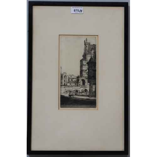 875 - TOM MAXWELL (SCOTTISH 1874-1937) ST. ENOCH'S SQUARE Etching, signed lower right, 23 x 12cm... 