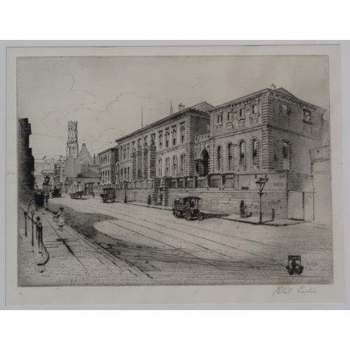 876 - A COLLECTION OF GLASGOW ETCHINGS Comprising: Robert Eadie 'Glasgow High School', W. Walcott'Geo... 