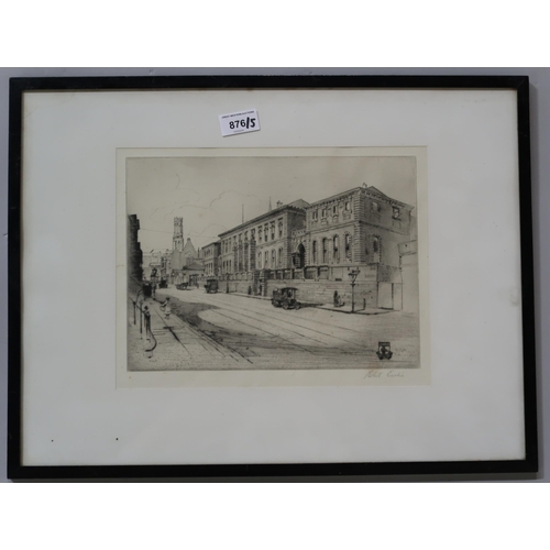 876 - A COLLECTION OF GLASGOW ETCHINGS Comprising: Robert Eadie 'Glasgow High School', W. Walcott'Geo... 