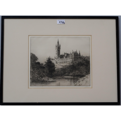 878 -  ALEXANDER P THOMPSON (SCOTTISH 1887-1962) GLASGOW UNIVERSITY Etching, signed lower r... 