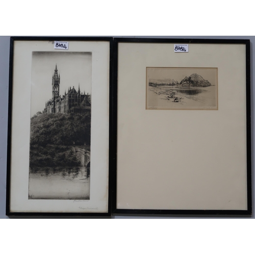 878 -  ALEXANDER P THOMPSON (SCOTTISH 1887-1962) GLASGOW UNIVERSITY Etching, signed lower r... 