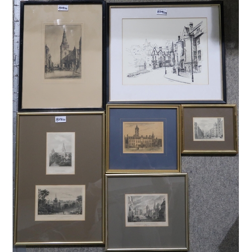 879 - A COLLECTION OF GLASGOW OLD PRINTS (22)