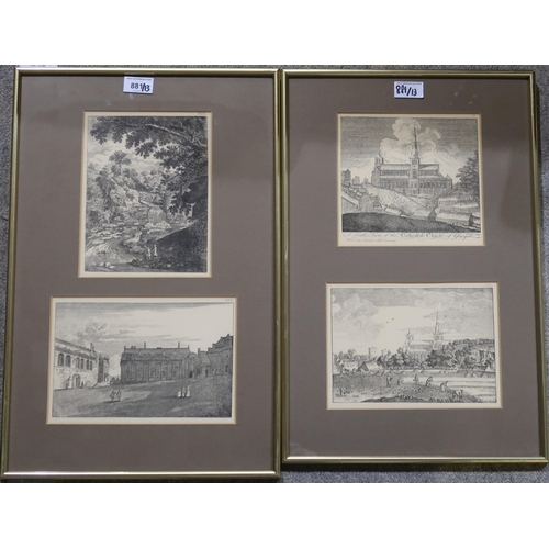 881 - A COLLECTION OF GLASGOW ENGRAVING PRINTS (13)