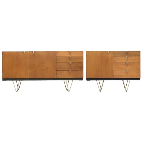 2105A - A MID 20TH CENTURY JOHN & SYLVIA REID FOR STAG S RANGE SUITE consisting a sideboard with pa... 