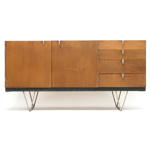 2105A - A MID 20TH CENTURY JOHN & SYLVIA REID FOR STAG S RANGE SUITE consisting a sideboard with pa... 