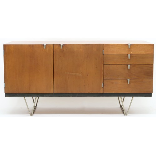 2105A - A MID 20TH CENTURY JOHN & SYLVIA REID FOR STAG S RANGE SUITE consisting a sideboard with pa... 