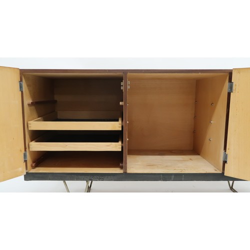 2105A - A MID 20TH CENTURY JOHN & SYLVIA REID FOR STAG S RANGE SUITE consisting a sideboard with pa... 