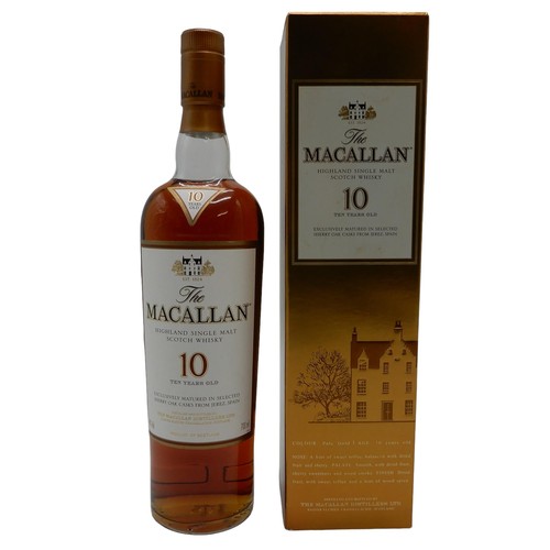 2639 - THE MACALLAN 10 YEARS OLD40% ABV / 70cl, cased