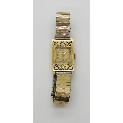 724 - An 18ct gold cased Kelbert ladies watch, with enamel detail to the case, Glasgow import marks for 19... 