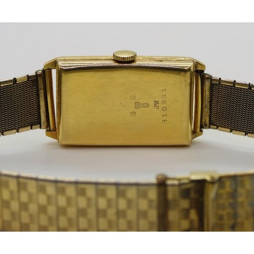 724 - An 18ct gold cased Kelbert ladies watch, with enamel detail to the case, Glasgow import marks for 19... 