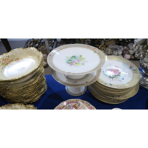 299 - Assorted teawares including Royal Stafford Portrait, hand painted Tuscan, Royal Albert Serena, toget... 