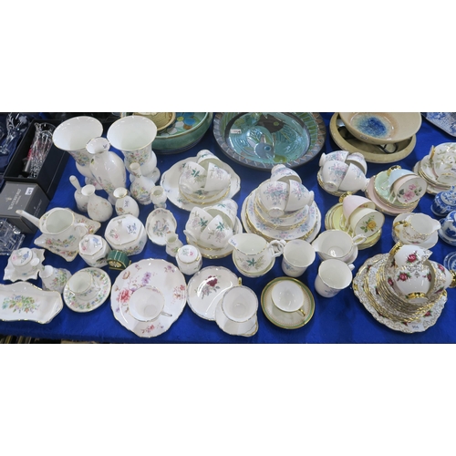 306 - Assorted tea wares including Roslyn China, Clare rose decorated china, Colclough, Duchess and assort... 