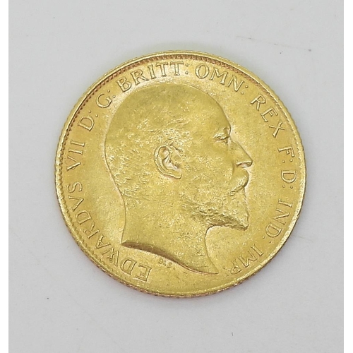 406 - EDWARD VII ½ Sovereign 1904Obverse portrait of King Edward VII facing right legend around EDWARDVS V... 