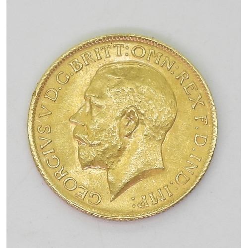 410 - GEORGE V (1910-1936) 1 Sovereign 1912Obverse bust of King George V facing left legend around  GEORGI... 