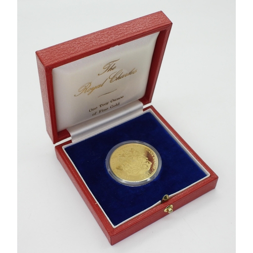 418 - COMMEMORATIVE 22CT GOLD MEDALLION Obverse HRH Prince Charles and Lady Diana facing left ST PAUL'S CA... 