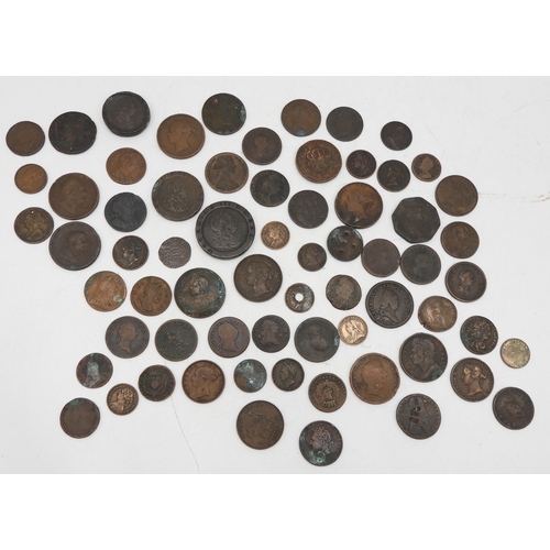 427 - Great Britain a lot comprising various copper coins to include William and Mary, George II, George I... 