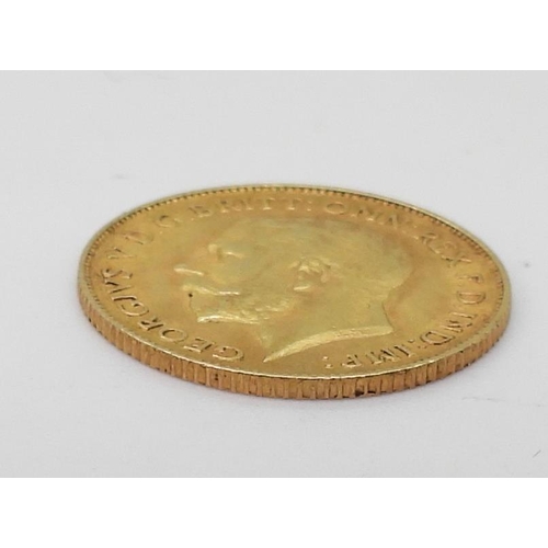 433 - GEORGE V (1910-1936) 1/2 Sovereign Coin 1911Obverse bust of King George V facing left GEORGIVS ... 