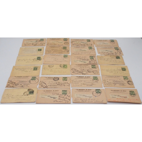 447 - A collection of covers to include Morocco Agencies 5 Centimos 1915 with Warminster post mark redirec... 